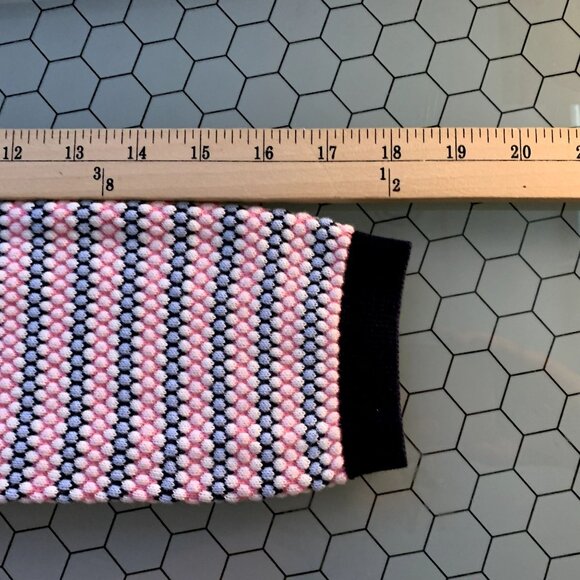 Talbots Cardigan Sweater Womens M Petite Pink Blue White Button Up Polka Dots - Picture 7 of 11